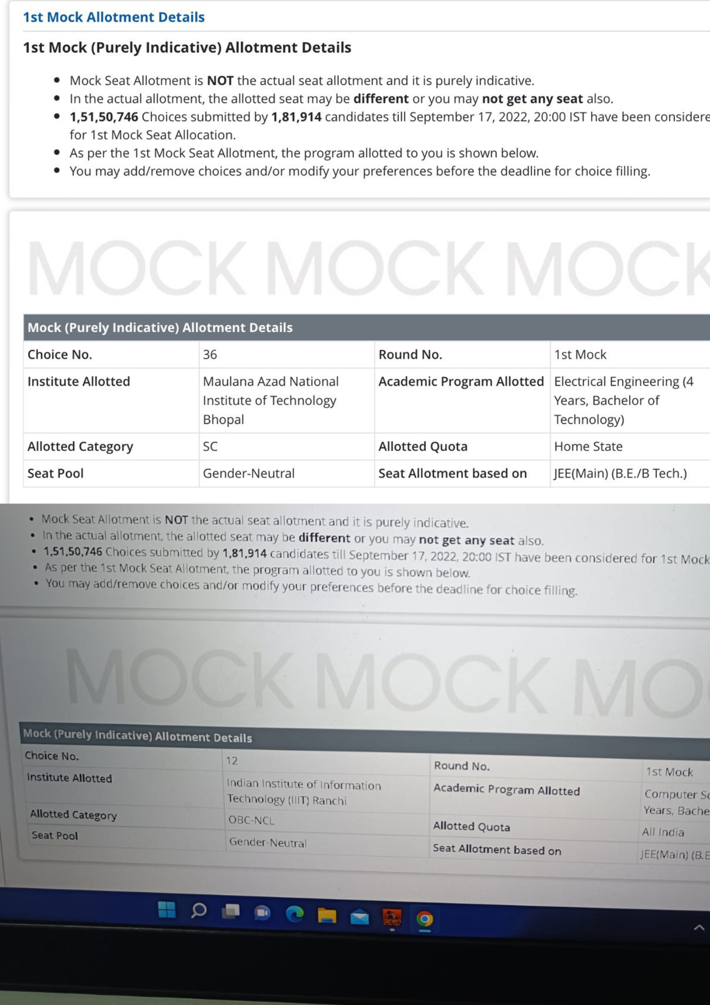 Engineering allotment letter Career Margdarshan